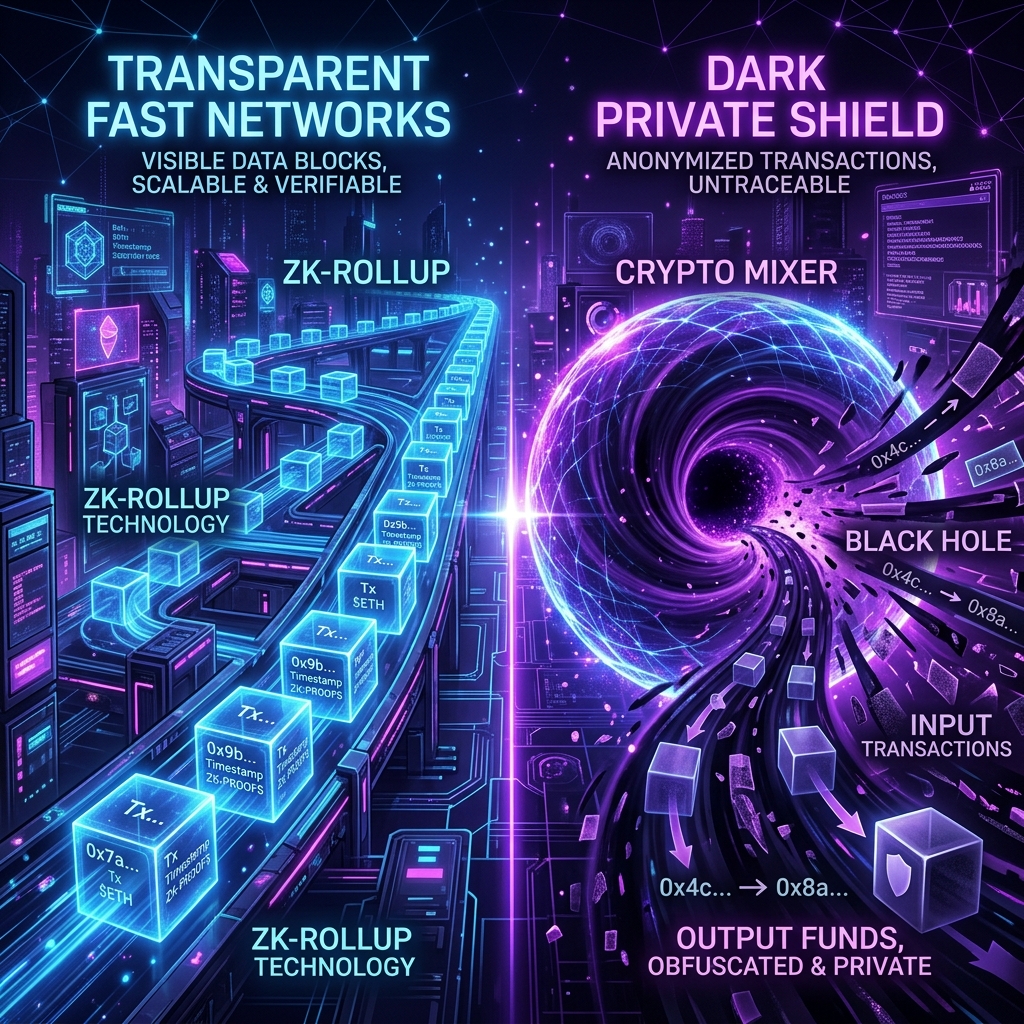 Zk-Rollups vs. Krypto-Mixer: Sind Zero-Knowledge-Netzwerke wirklich anonym?